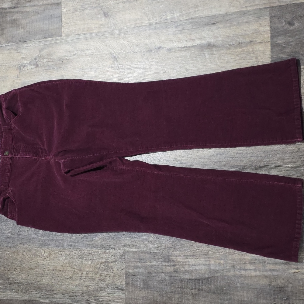 St. Johns Bay Corduroy Womens Size 12 Maroon Bootcut